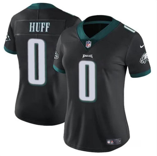 Women's Philadelphia Eagles #0 Bryce Huff Black Vapor Untouchable Limited Football Stitched Jersey(Run Small)