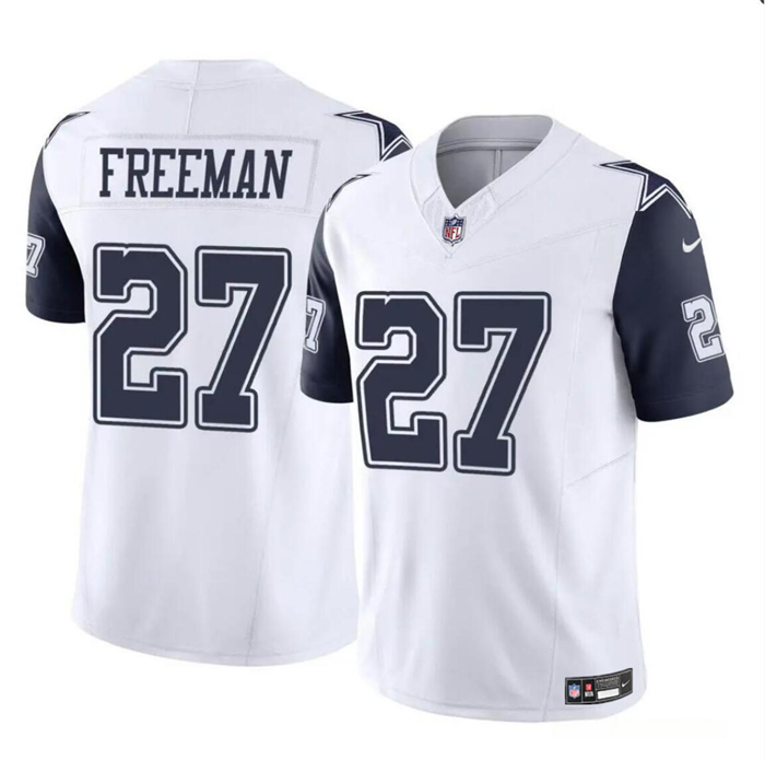 Men's Dallas Cowboys #27 Royce Freeman White 2023 F.U.S.E Color Rush Limited Football Stitched Jersey