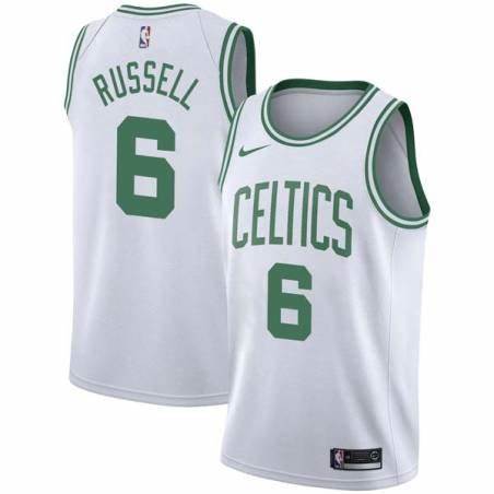 Men's Boston Celtics #6 Bill Russell White 2023 Association Edition Stitched Basketball Jersey