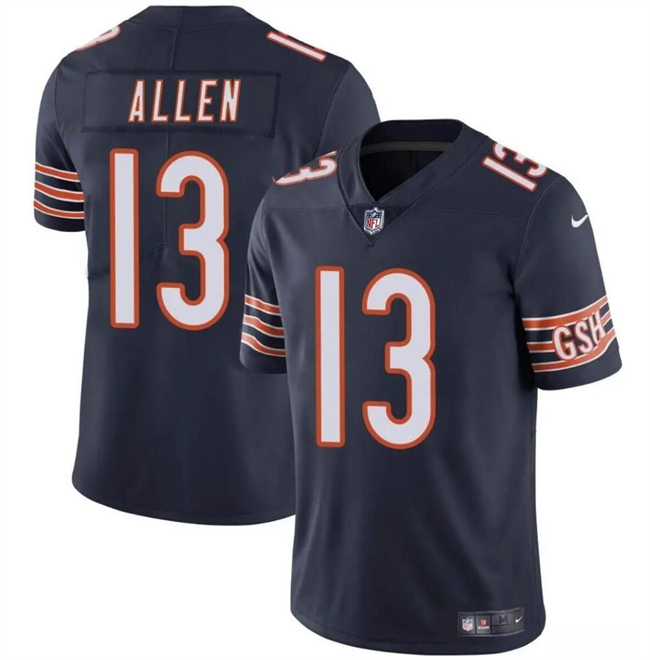 Men's Chicago Bears #13 Keenan Allen Navy Vapor Football Stitched Jersey