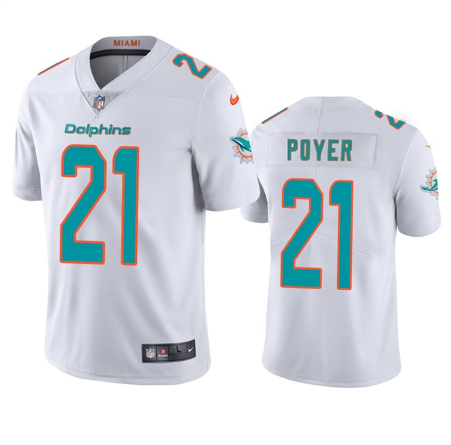 Men's Miami Dolphins #21 Jordan Poyer White Vapor Limited Football Stitched Jersey