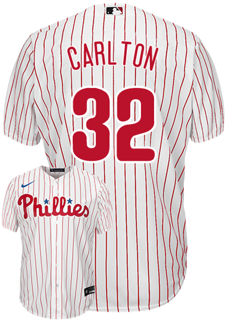 Youth Philadelphia Phillies #32 Steve Carlton White Cool Base Embroidered Baseball Jersey