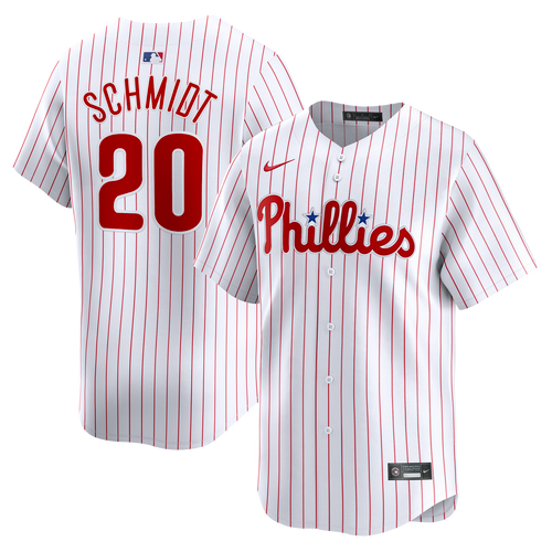 Men's Philadelphia Phillies #20 Mike Schmidt White Home Limited Stitched Jersey