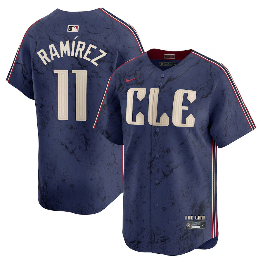 Men's Cleveland Guardians #11 José Ramírez Nike Navy 2024 City Connect Limited Jersey