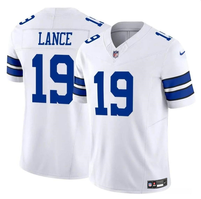 Men's Dallas Cowboys #19 Trey Lance White 2023 F.U.S.E Vapor Untouchable Limited Football Stitched Jersey