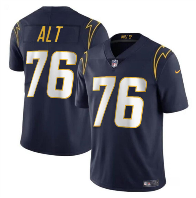 Men's Los Angeles Chargers #76 Joe Alt Navy Vapor Limited Football Stitched Jersey