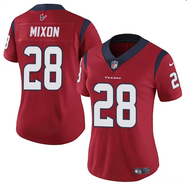 Women's Houston Texans #28 Joe Mixon Red Vapor Untouchable Limited Stitched Jersey