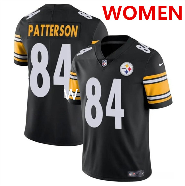 Women's Pittsburgh Steelers #84 Cordarrelle Patterson Black Vapor Football Stitched Jersey