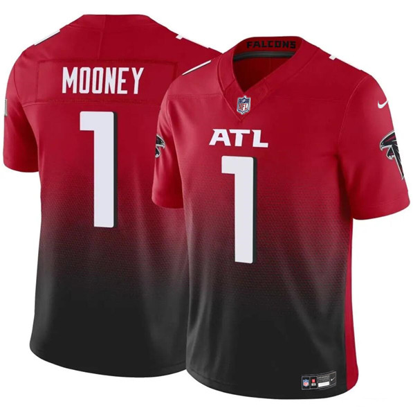 Youth Atlanta Falcons #1 Darnell Mooney Red Black 2024 F.U.S.E. Vapor Untouchable Limited Stitched Jersey