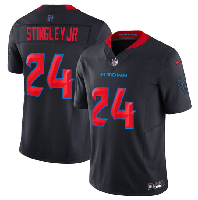 Youth Houston Texans #24 Derek Stingley Jr. Navy 2024 2nd Alternate F.U.S.E Vapor Football Stitched Jersey