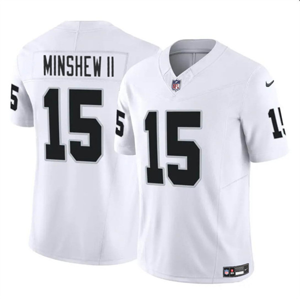 Youth Las Vegas Raiders #15 Gardner Minshew II White 2024 F.U.S.E. Vapor Untouchable Football Stitched Jersey