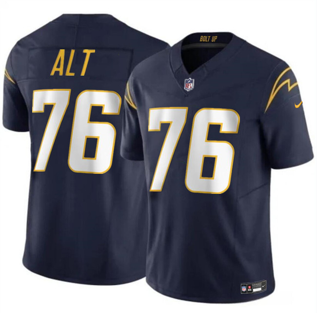 Youth Los Angeles Chargers #76 Joe Alt Navy 2024 Draft F.U.S.E. Vapor Limited Football Stitched Jersey