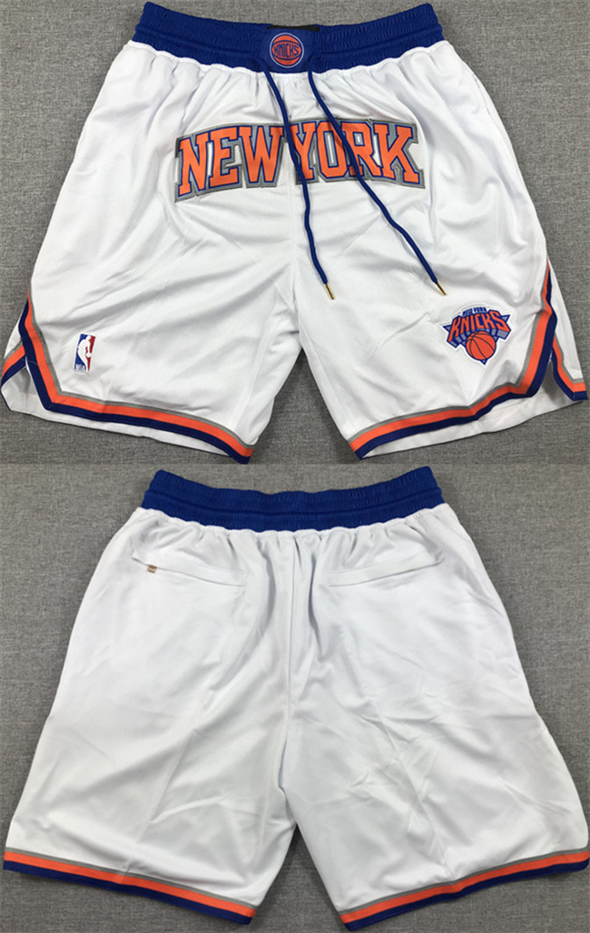 Men's New Yok Knicks White Shorts