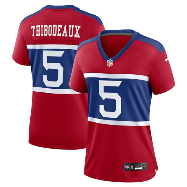 Women's New York Giants #5 Kayvon Thibodeaux Century Red Alternate Vapor Limited Football Stitched Jersey