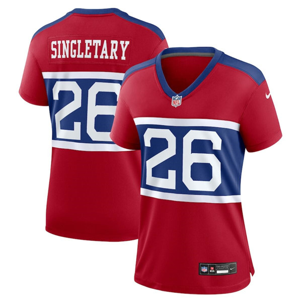 Women's New York Giants #26 Devin Singletary Century Red Alternate Vapor Limited Football Stitched Jersey