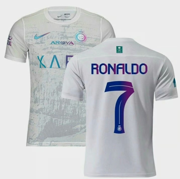 Men's Al Nassr #7 Cristiano Ronaldo White 2023-24 Soccer Jersey