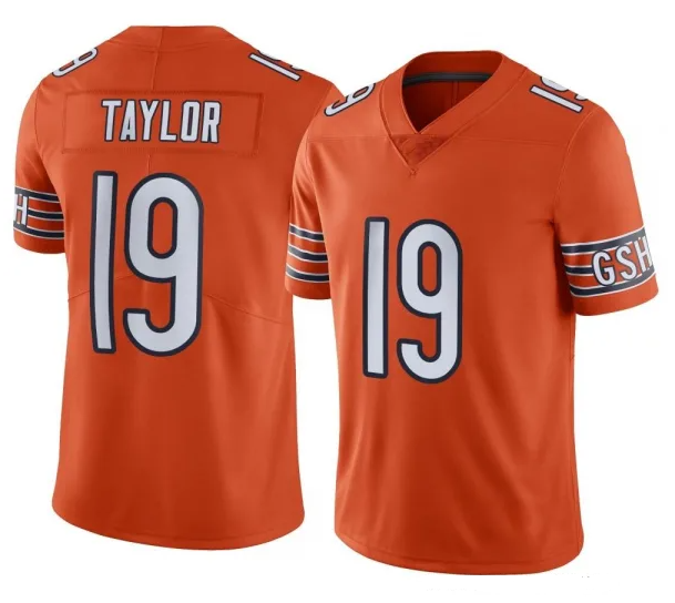 Men's Chicago Bears #19 Tory Taylor Orange 2024 Draft Vapor Football Stitched Jersey