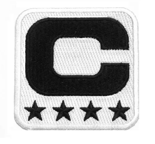 Las Vegas Raiders Captain Embroidered C Patch with Black C and Black 4 Star