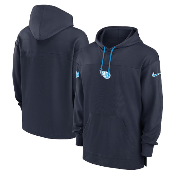 Men's Tennessee Titans Navy Performance Pullover Hoodie