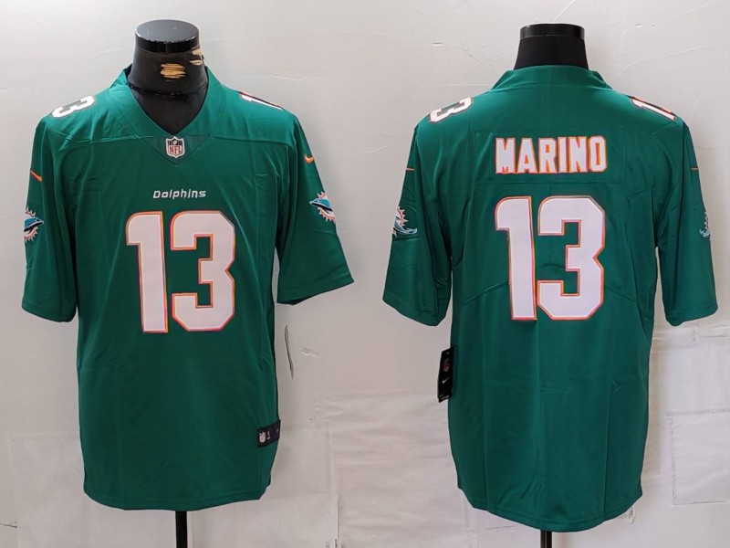 Men's Miami Dolphins #13 Dan Marino Green Vapor Untouchable Stitched Nike Limited Jersey