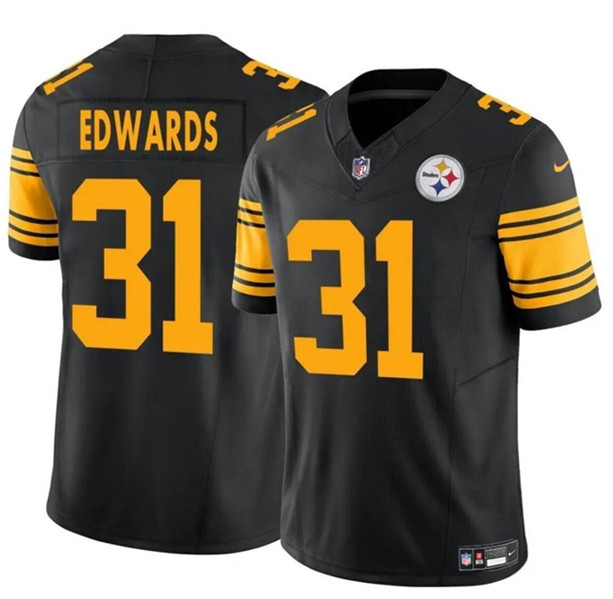 Men's Pittsburgh Steelers #31 Daijun Edwards Black 2024 F.U.S.E. Color Rush Limited Football Stitched Jersey