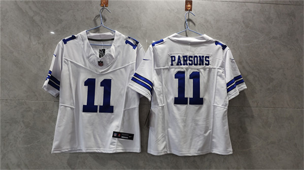 Women's Dallas Cowboys #11 Micah Parsons White 2023 F.U.S.E. Limited Football Stitched Jersey(Run Small)