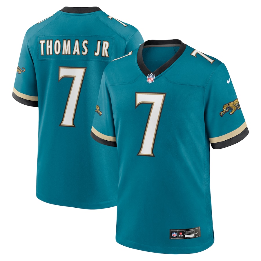 Men's Jacksonville Jaguars #7 Brian Thomas Jr Teal 2024 F.U.S.E. Prowler Throwback Vapor Limited Football Stitched Jersey