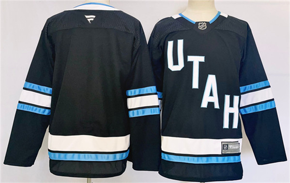 Men's Utah Hockey Club Blank Black Stitched Jersey