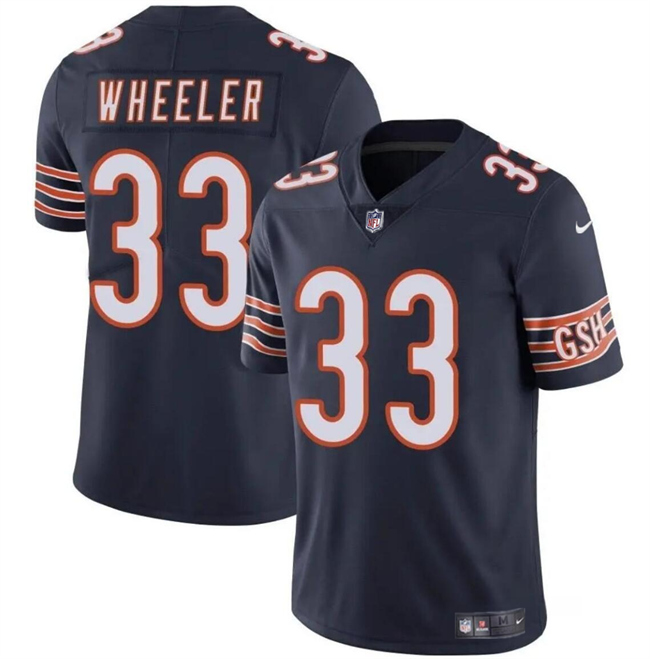 Men's Chicago Bears #33 Ian Wheeler Navy Vapor Football Stitched Jersey