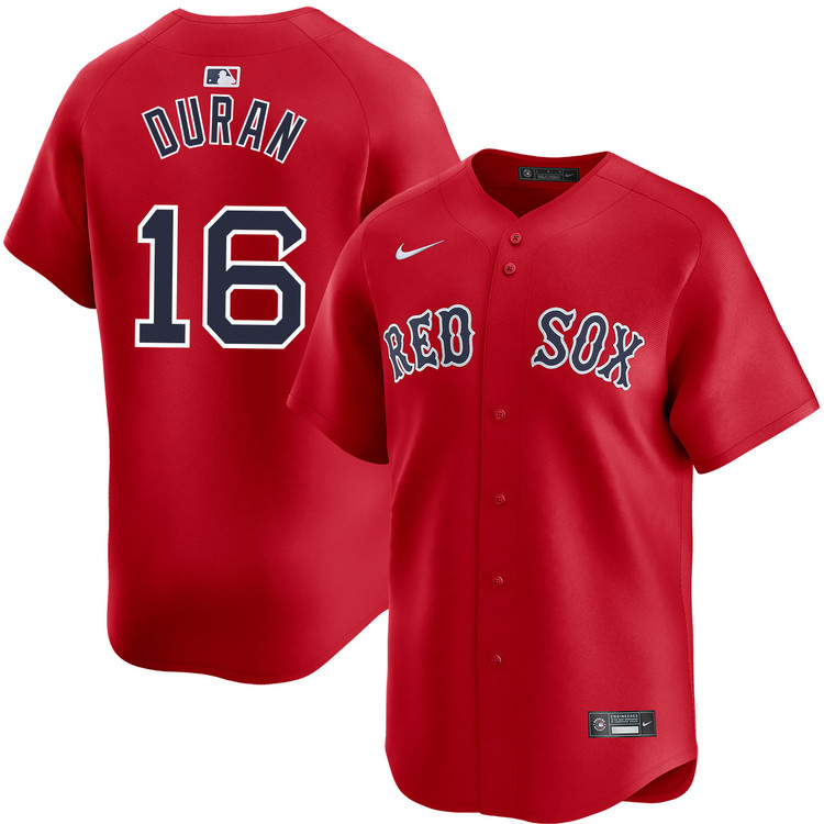 Men's Boston Red Sox #16 Jarren Duran Alternate Red Limited Cool Base Stitched Baseball Jersey