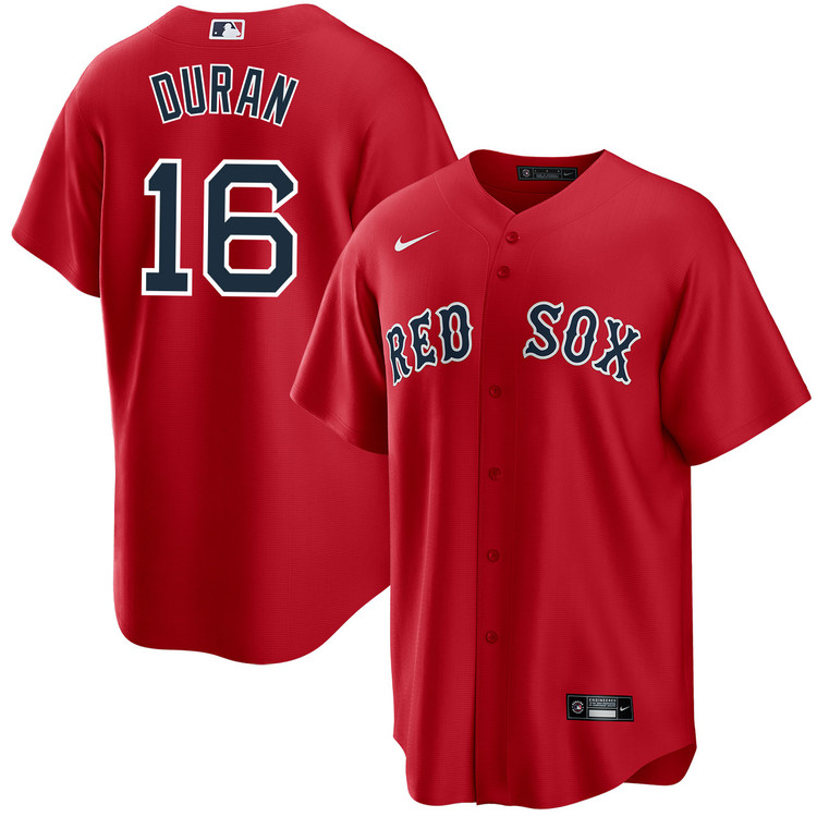 Men's Boston Red Sox #16 Jarren Duran Alternate Red Cool Base Stitched Baseball Jersey