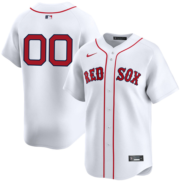 Men's Boston Red Sox Personalized Home White Limited Player Stitched Baseball Jersey