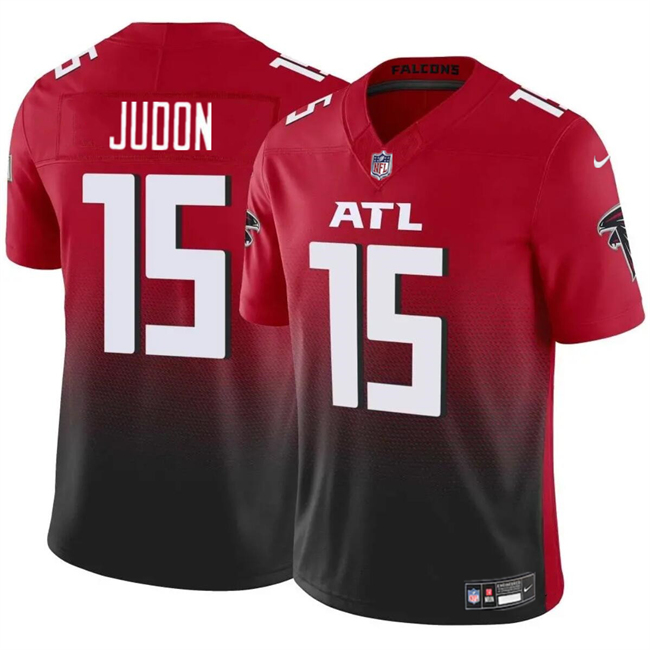 Men's Atlanta Falcons #15 Matthew Judon Red Black 2024 F.U.S.E Vapor Untouchable Limited Football Stitched Jersey