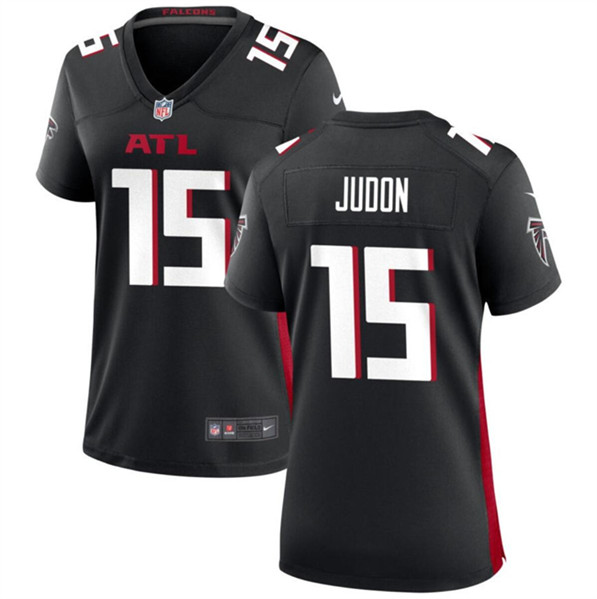 Women's Atlanta Falcons #15 Matthew Judon Black Stitched Jersey(Run Small)