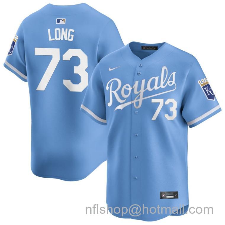 Men's Kansas City Royals #73 Sam Long Light Blue 2024 Alternate Limited Stitched Baseball Jersey