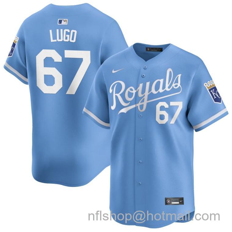 Youth Kansas City Royals #67 Seth Lugo Light Blue 2024 Alternate Limited Stitched Baseball Jersey