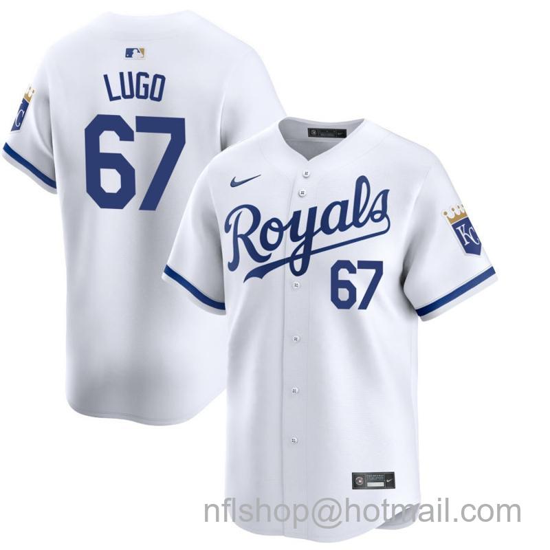 Youth Kansas City Royals #67 Seth Lugo White 2024 Home Limited Stitched Baseball Jersey