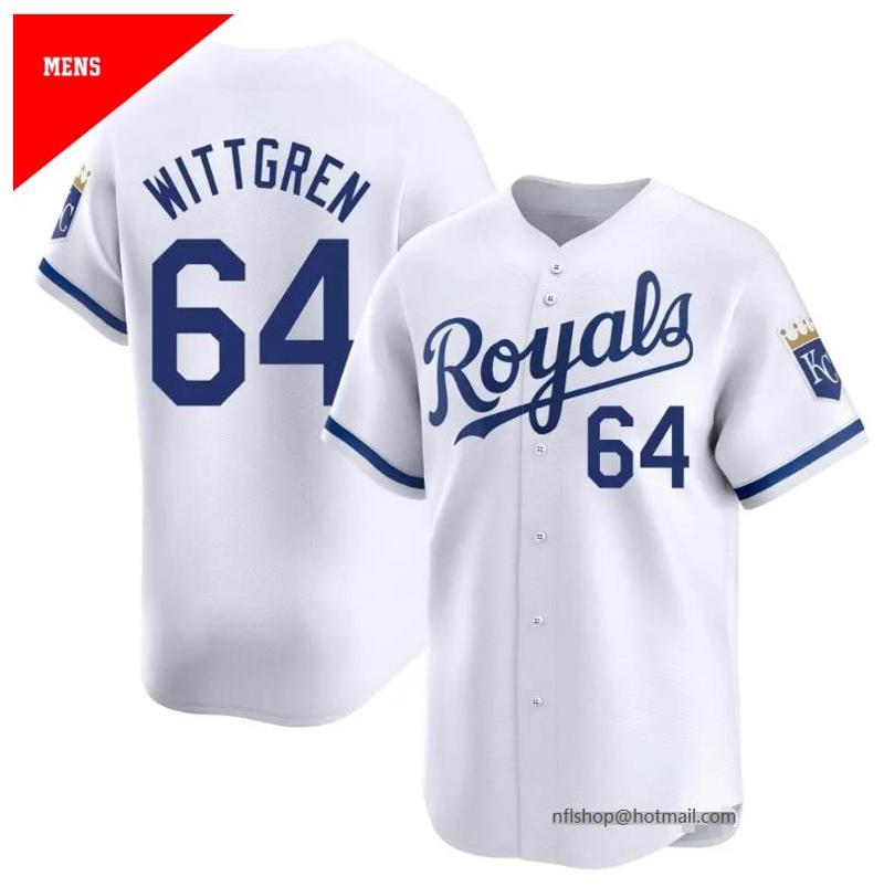 Youth Kansas City Royals #64 Nick Wittgren White 2024 Home Limited Stitched Baseball Jersey