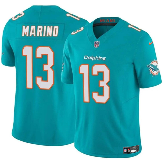 Men's Miami Dolphins #13 Dan Marino Aqua 2023 F.U.S.E Vapor Limited Football Stitched Jersey