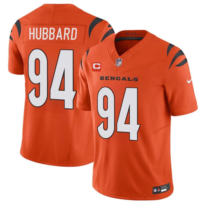 Men's Cincinnati Bengals #94 Sam Hubbard Orange 2024 F.U.S.E With 4-star C Patch Vapor Untouchable Limited Stitched Jersey