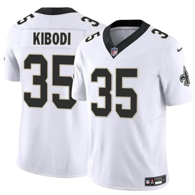 Youth New Orleans Saints #35 Jacob Kibodi White F.U.S.E Vapor Limited Stitched Football Jersey