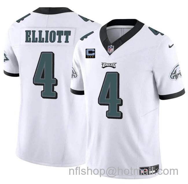 Men's Philadelphia Eagles #4 Jake Elliott White F.U.S.E With 3-Star C Patch Vapor Untouchable Limited Stitched Football Jersey