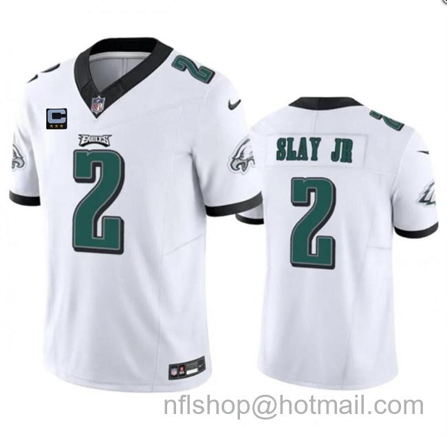 Men's Philadelphia Eagles #2 Darius Slay JR White F.U.S.E With 3-Star C Patch Vapor Untouchable Limited Stitched Football Jersey