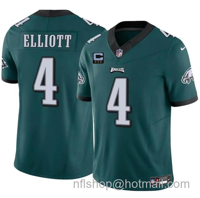 Men's Philadelphia Eagles #4 Jake Elliott Green F.U.S.E With 3-Star C Patch Vapor Untouchable Limited Stitched Football Jersey