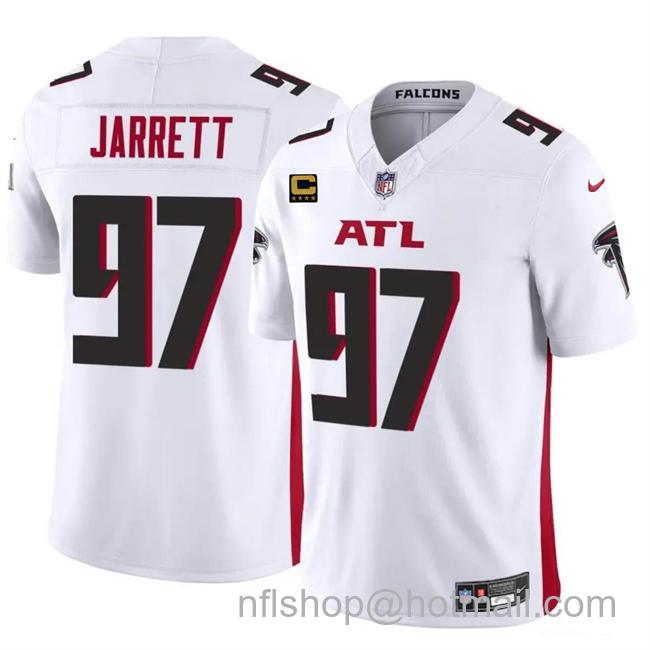 Men's Atlanta Falcons #97 Grady Jarrett White 2024 F.U.S.E With 4-Star C Patch Vapor Untouchable Limited Stitched Football Jersey