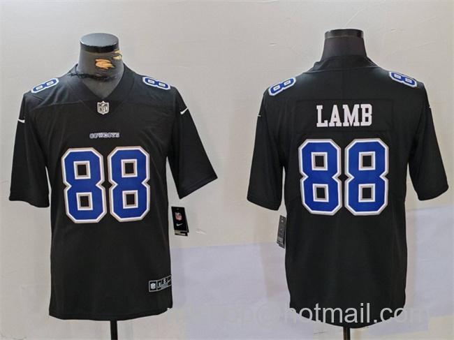 Men's Dallas Cowboys #88 CeeDee Lamb Black Throwback Vapor Untouchable Limited Stitched Football Jersey