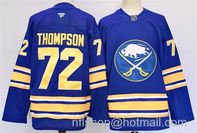 Men's Buffalo Sabres #72 Tage Thompson Blue 2024-25 Stitched Jersey