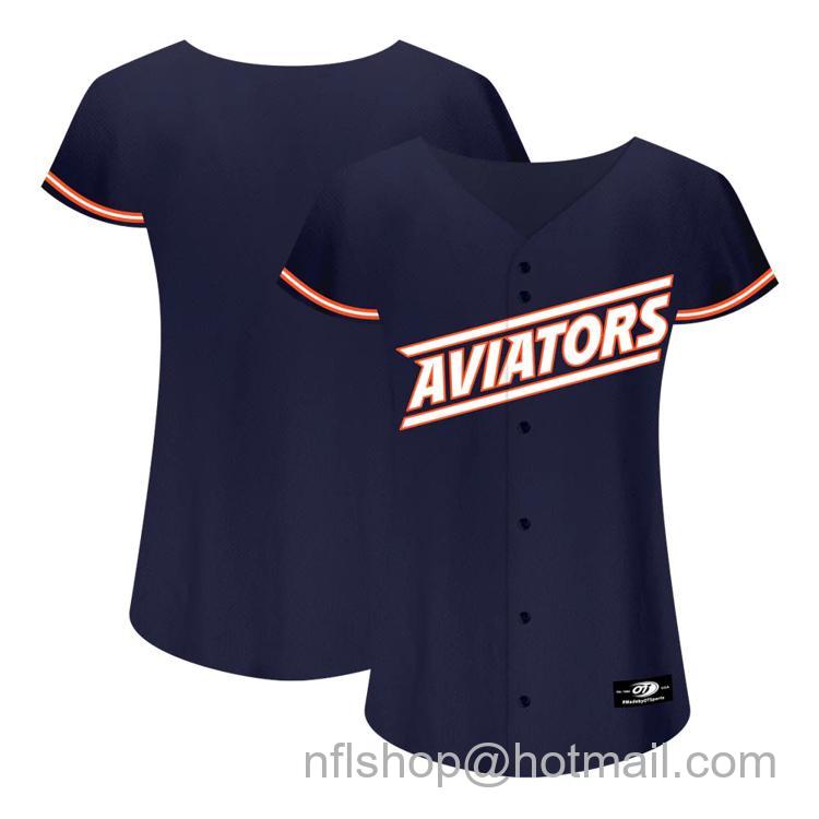 Women's Las Vegas Aviators Blank 2023 Alternate Aviators Navy Replica Stitched Baseball Milb Jersey