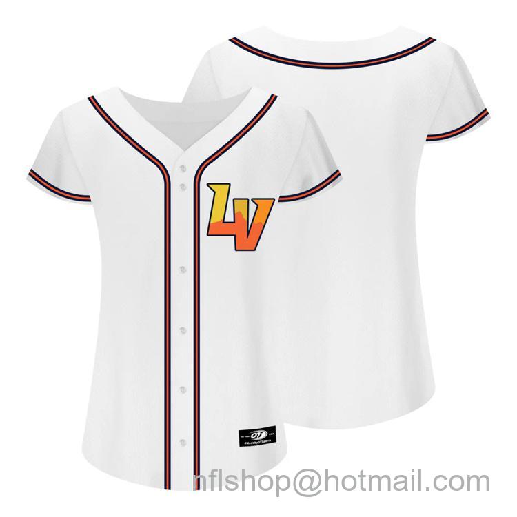 Women's Las Vegas Aviators Blank 2023 Home LV White Replica Stitched Baseball Milb Jersey