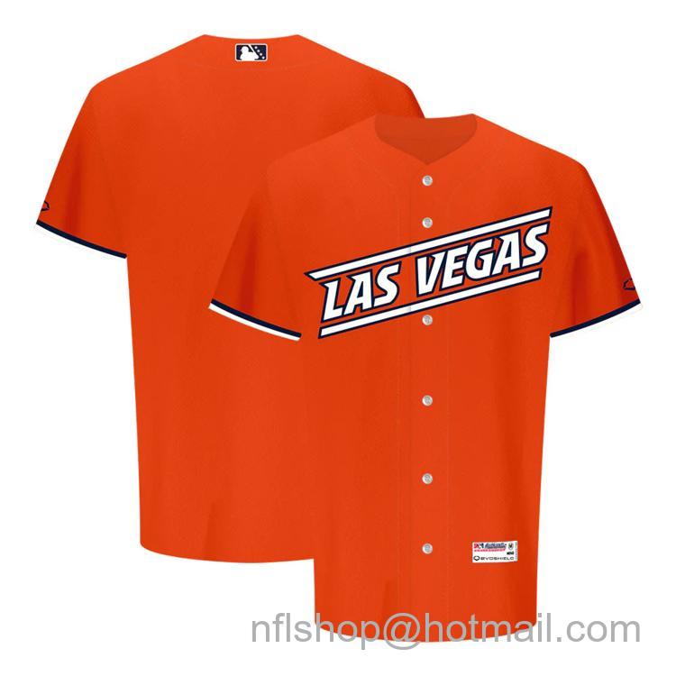 Men's Las Vegas Aviators 2024 Blank Road Las Vegas Orange Stitched Baseball Milb Jersey